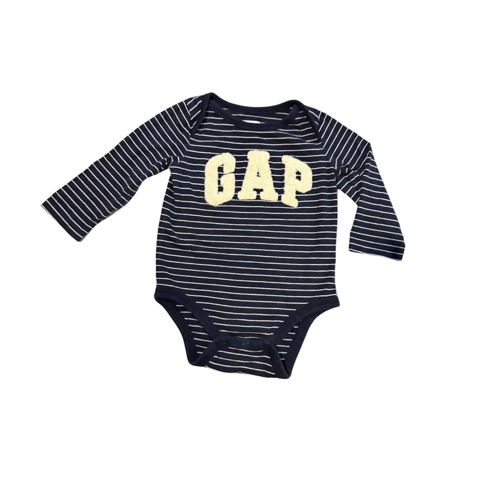 GAP Navy and White Striped Bodysuit size 12-18 months
